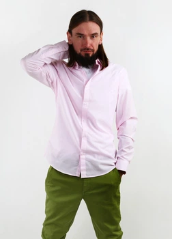 Сорочка H&M M Рожевий (HM-0453305-5-Light-pink)