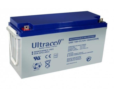 Гелевий акумулятор 150 ампер 12 вольт Ultracell UCG150-12 GEL (485 x 170 x 240), 43.5 kg