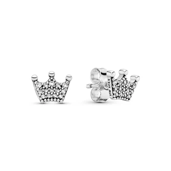 Серебряные серьги «Корона» 297127CZ1