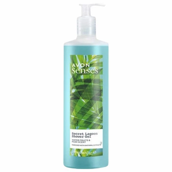 Зволожувальний гель для душу Avon Senses Морська лагуна 720 мл Ейвон Refreshing lagoon, HYDRATING (Water fruits & pear)