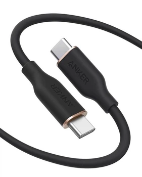 Кабель Anker 643 PowerLine III USB-C to USB-C 240W Flow Silicone 0,9m для iPhone 17/17 Pro/17 Pro Max, iPhone 16/15/14/13/12 Series - Black