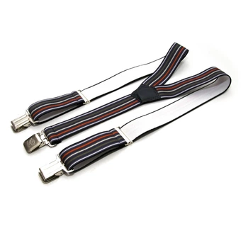 Подтяжки Gofin мужские цветные в полоски Y образные 4 см PBM-19022
