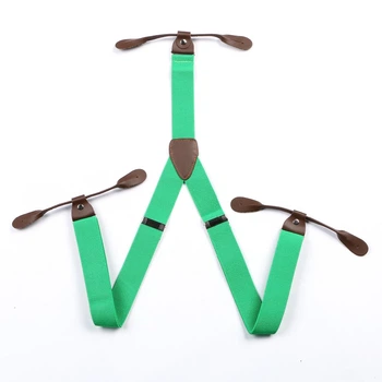 Подтяжки на пуговицу салатовые PNP-5811