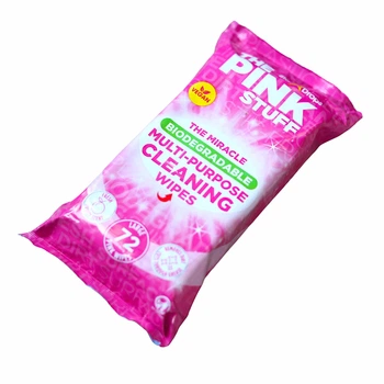 Серветки вологі універсальні для очищення поверхонь Pink Stuff 72 шт