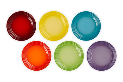 Набор из 6 десертных тарелок Le Creuset Rainbow 22 см разноцветный (79285228359006)