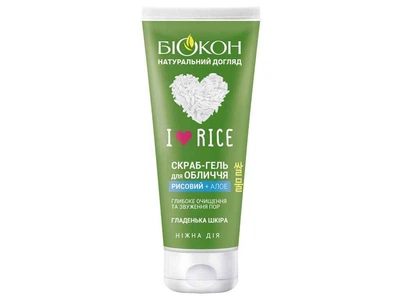 Скраб для обличчя БІОКОН 90мл гель I love rice