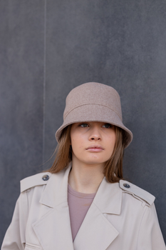 Шерстяная панама D.Hats кофейного цвета