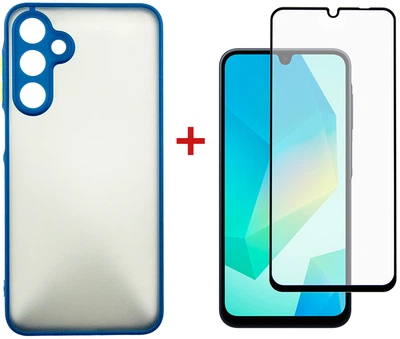 Комплект чехол для смартфона + стекло DENGOS Matte для Samsung Galaxy A16 5G Blue (DG-KM-118)