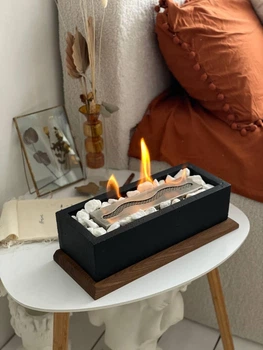 Биокамін Prorasso BLACK 35 см х 14 см х 9 см - цвет черный