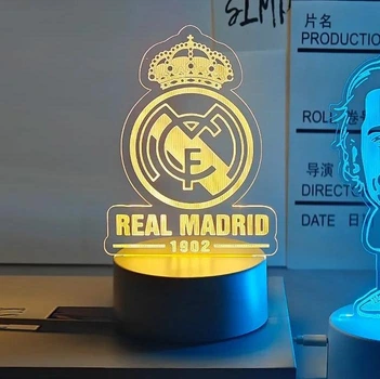 3D ночник Реал Мадрид (светильник Real Madrid) на USB