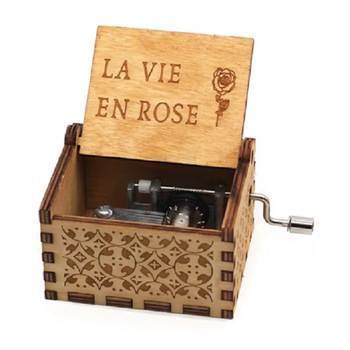 Музыкальная деревянная шкатулка Seuno La vie en rose с механизмом Sankyo сувенирный подарок ручной работы (GS813)