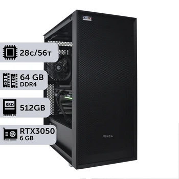 Двухпроцессорная рабочая станция PowerUp #517 Xeon E5 2680 v4 x2 / 64 GB / SSD 512GB / GeForce RTX 3050 6GB для 3D моделирования видеомонтажа рендеринга для инженеров и архитекторов
