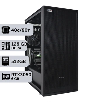 Двопроцесорна робоча станція PowerUp #518 Xeon E5 2673 v4 x2 / 128 GB / SSD 512GB / GeForce RTX 3050 6GB для 3D моделювання відеомонтажу рендерингу для інженерів та архітекторів
