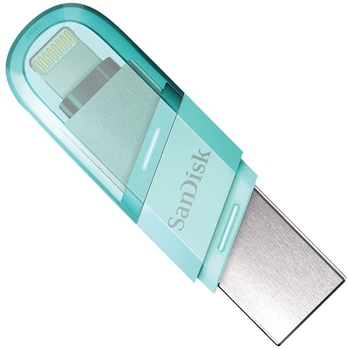 Флеш пам'ять USB SANDISK iXpand Flip 128GB USB 3.1 + Lightning Ice Mint (SDIX90N-128G-GN6NJ)