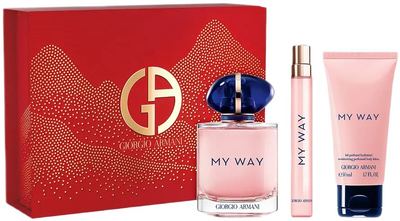 Zestaw dla kobiet Giorgio Armani My Way Woda perfumowana 90 ml + Miniaturka Woda perfumowana 10 ml + Balsam do ciała 50 ml (3614274336993)