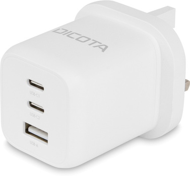 Ładowarka sieciowa Dicota Compact Laptop GaN Charger 65W White (7640239421325)