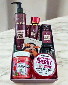 Подарунковий набір косметики No Brand в стилі Tom Ford Lost Cherry 4 в 1