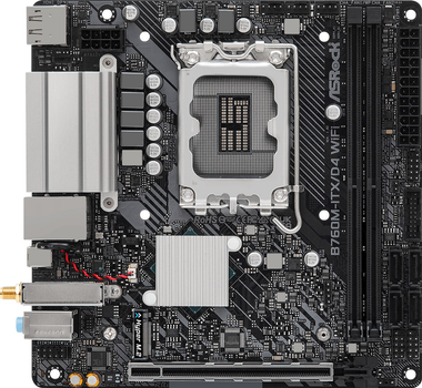 Материнська плата ASRock B760M-ITX/D4 WiFi (s1700, Intel B760, PCI-Ex16)