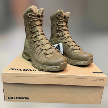 Берцы тактические Salomon QUEST 4D Forces 2 High GTX, р. 41 1/3 (7.5), цвет Койот, GoreTex, берцы армейские