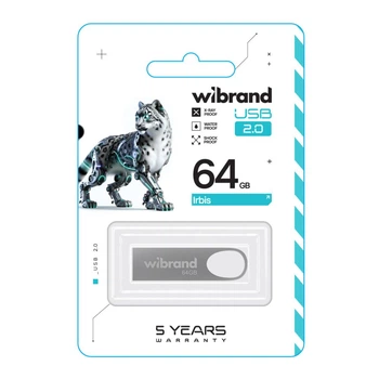 Флешка usb wibrand 64gb irbis срібло