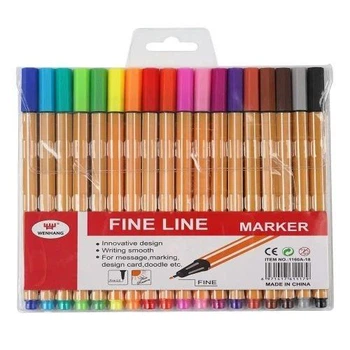Ручки капилярные "Fine Line" 18цв Home WW00415ST