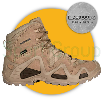 Ботинки тактические Lowa Zephyr GTX mid TF Coyote (койот) UK 6/EU 39.5