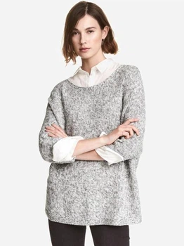 Свитер H&M 244267П XS серый меланж