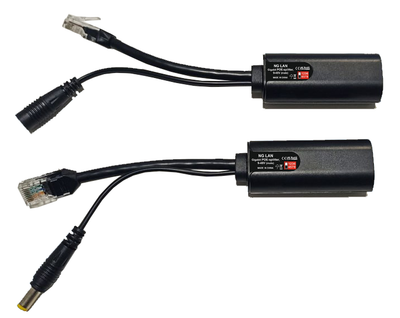 Комплект PoE NG LAN 9 48V інжектор сплітер Gigabit (female male)