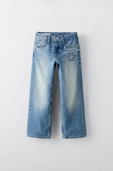 Подростковые джинсы для девочки Zara Straight 6045/603 164 см Голубой