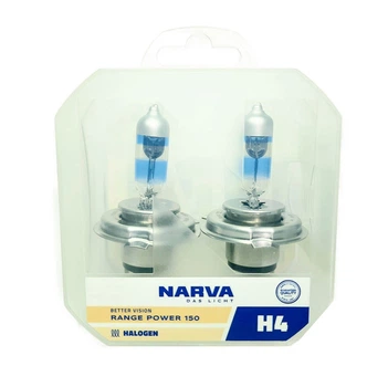 Комплект галогенових ламп Narva H4 12V 60/55W P43T-38 Range Power +150% (480692100) 2pcs/set