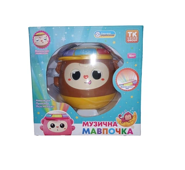 Музыкальный проэктор "Обезьянка" 53470 TK Group, на укр.языке, сказки, мелодии, колыбельные, в коробке (6946614094278) Коричневый