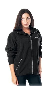 Куртка флисовая unisex, 100% п/е, на молнии, черная, Reis 3XL