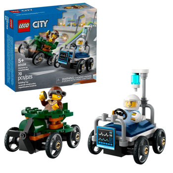 Конструктор LEGO City Перегони: Літак vs Лікарняне ліжко 70 елементів (60459)