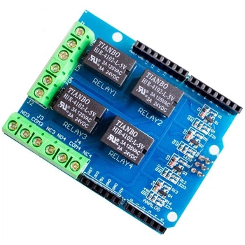 Плата расширения реле 4-канальный v1 для Arduino, 5В