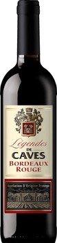Вино Legendes de Caves Bordeaux Rouge AOC червоне сухе 0.75 л (3770026797648)