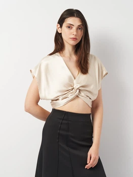 Футболка жіноча Zara 3666/175 S Бежева (03666175307022)