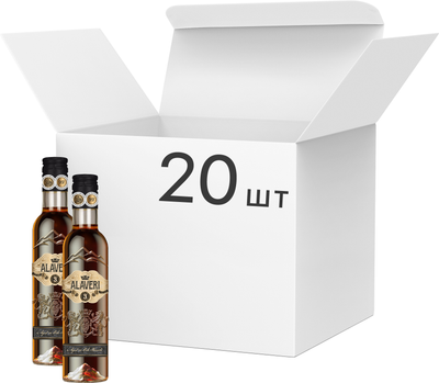 Упаковка бренди виноградного ординарного ALAVERI Мастерский 3* 40% 0.25 л x 20 шт (4820256585245)