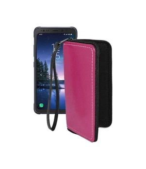 Чохол-гаманець з екошкіри для телефону Samsung Galaxy S8 Active (S892) Рожевий