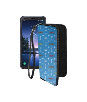 Чохол-гаманець з екошкіри для телефону Samsung Galaxy S8 Active (S892) Фешн блакитний