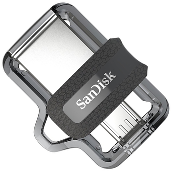 Флеш память USB SanDisk Ultra Dual Drive m3.0 32GB USB 3.0 + microUSB Silver (SDDD3-032G-G46)
