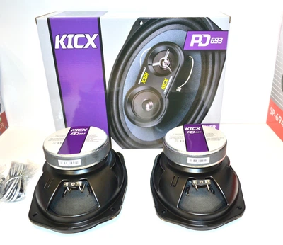 Автомобильные коаксиальные динамики KICX PD-693 200W овалы 6*9" колонки 4-х полосные в машину в полку