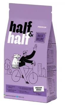 Сухий корм для собак Half & Half Medium Breed 2 кг - яловичина