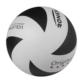 Мяч волейбольный Ronex PVC, черно-белый.