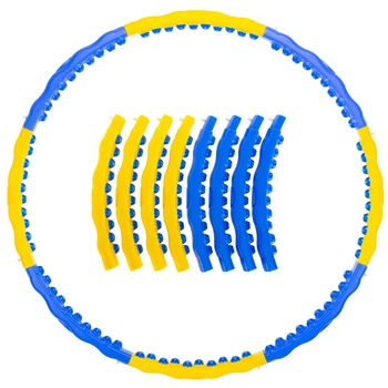 Обруч для похудения массажный разборный Хула Хуп Hula Hoop DYNAMIC HOOP JS-6018 (пластик, 8 секций с магнитами, d-100см, вес-2,1 кг)