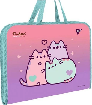 Папка-портфель YES FC на блискавці з тканинними ручками Pusheen 491986