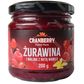 Клюква Sante с малиной и ванилью джем Cranberry Polish Farm соус к сыру 200 г