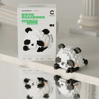 Конструктор ChaoLeChuang Панда лежит на животике (167 деталей) Micro Diamonds Blocks