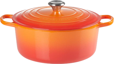 Garnek LeCreuset Signature okrągły pomarańczowy 28 cm (0024147261001)