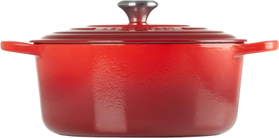 Garnek LeCreuset Signature okrągły wiśniowy 24 cm (0024147259770)