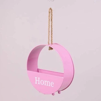 Кашпо металлическое подвесное Flora HOME розовое 38891